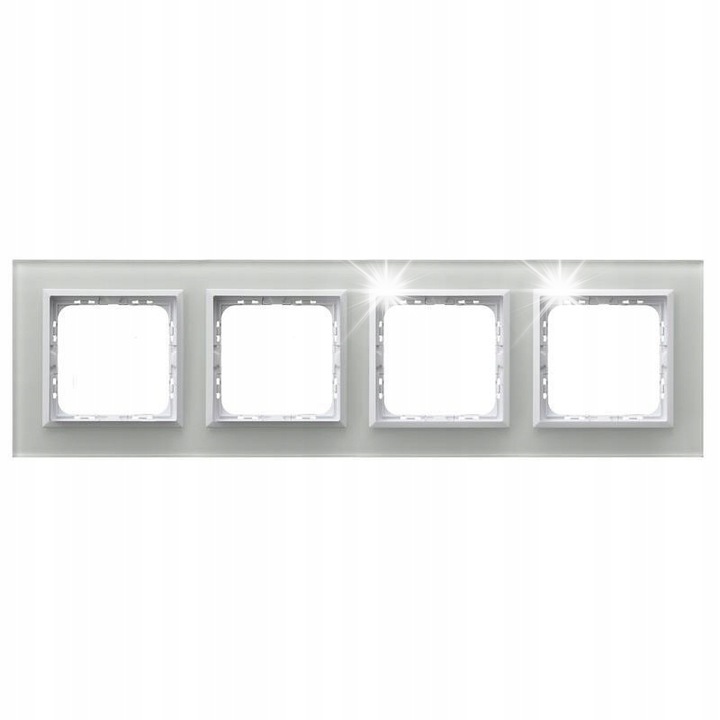 Rama 4-faca bicolora, Impresja Prestige, sticla alba, 305x92mm