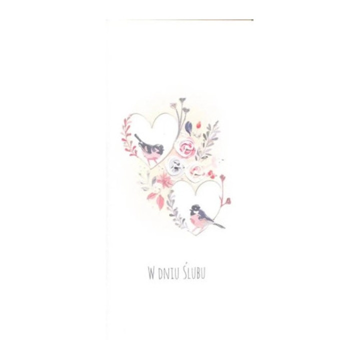 Felicitare set, MAK, Karnet Slub DL S42, alb, 200 g/m2