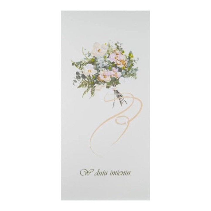 Felicitare MAK, Karnet Imieniny I 11 - Bukiet jasny, 200 g/m2, fabricat in Polonia
