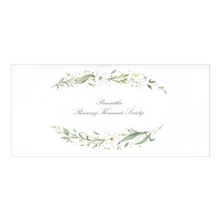 Felicitare, MAK, Karnet Komunia DL K20, 200 g/m2, pictat manual, 10x21cm