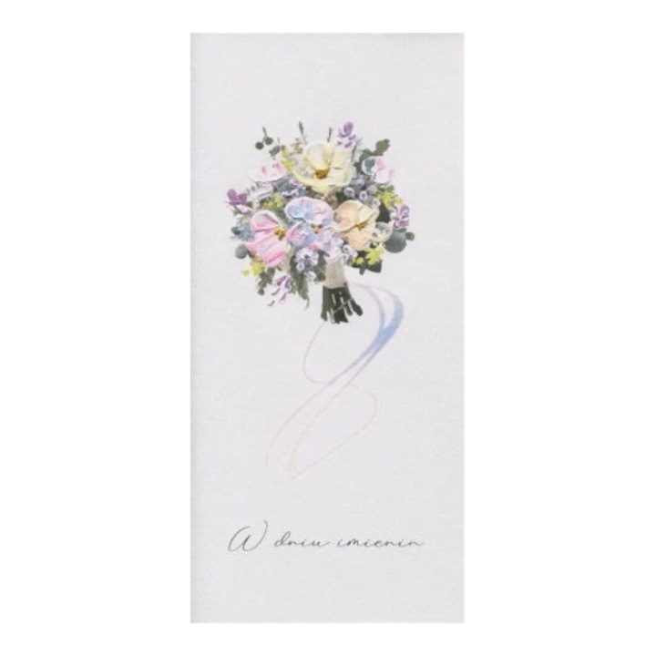 Felicitare set, MAK, Karnet Imieniny I 14 - Bukiet, 200 g/m2, cu coperta si insemnari, fabricat in Polonia.