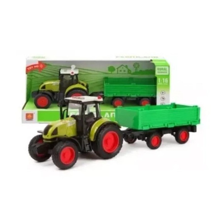 Tractor cu remorca, MAKSIK, 42x19x12cm