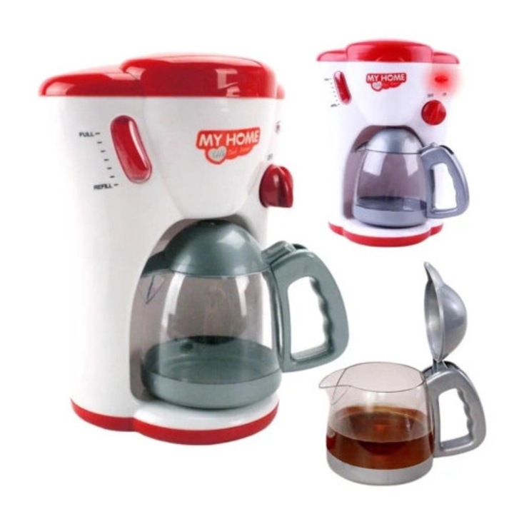 Expres de cafea pentru copii, MAKSIK, cu ceainic deschis, 20,5x14,5x24cm, 3+ ani