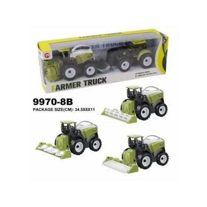 Tractor de jucarie MAKSIK 9970-8B MIX, multicolor, dimensiuni 30x15x10cm