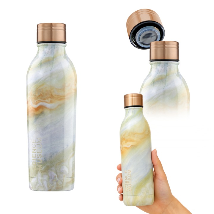 Sticla termica de apa, Root7, din otel inoxidabil, fara BPA, 500 ml, Culoare Science Museum Nebula