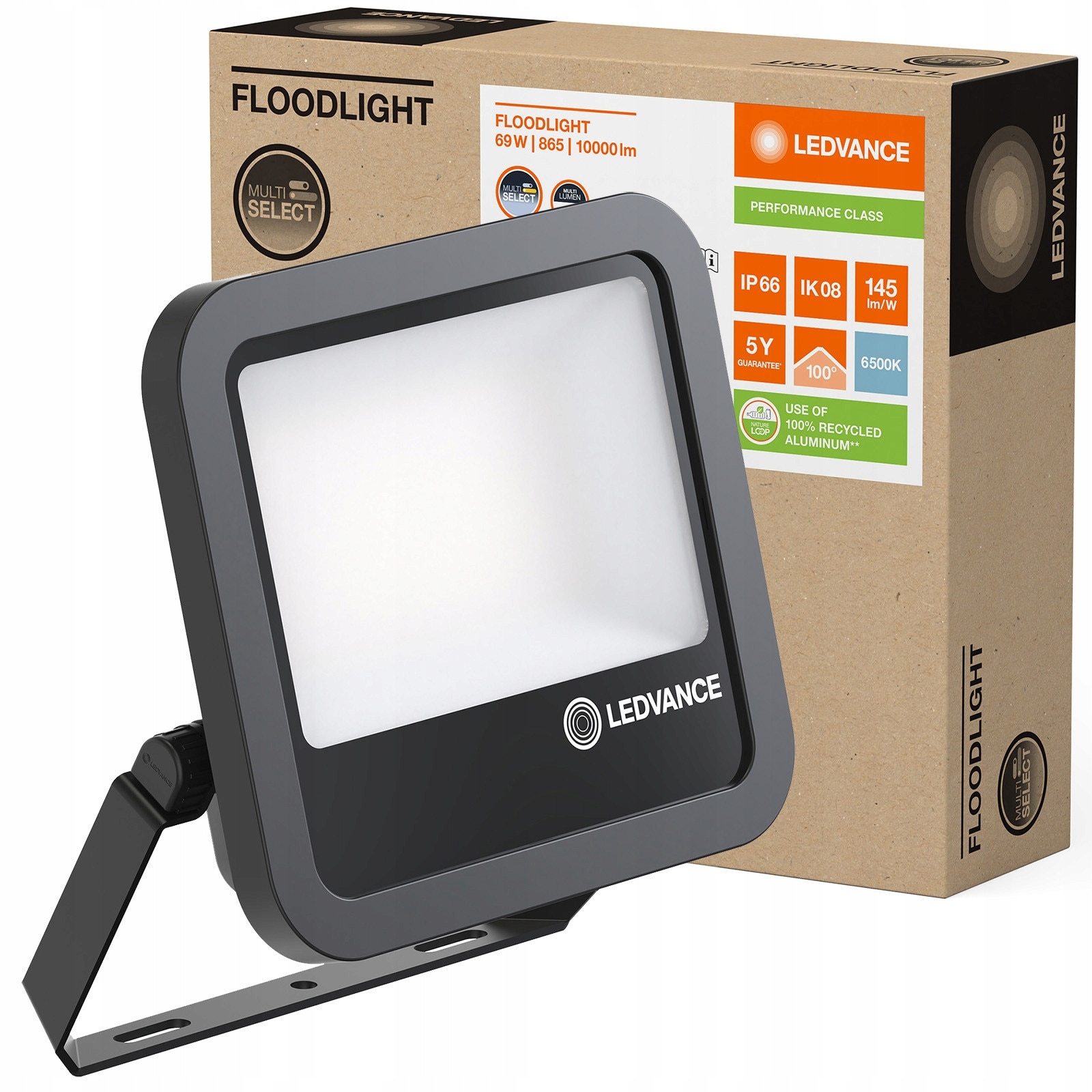 Proiector LED 69W 10000lm 6500K IP66 Negru - eMAG.ro