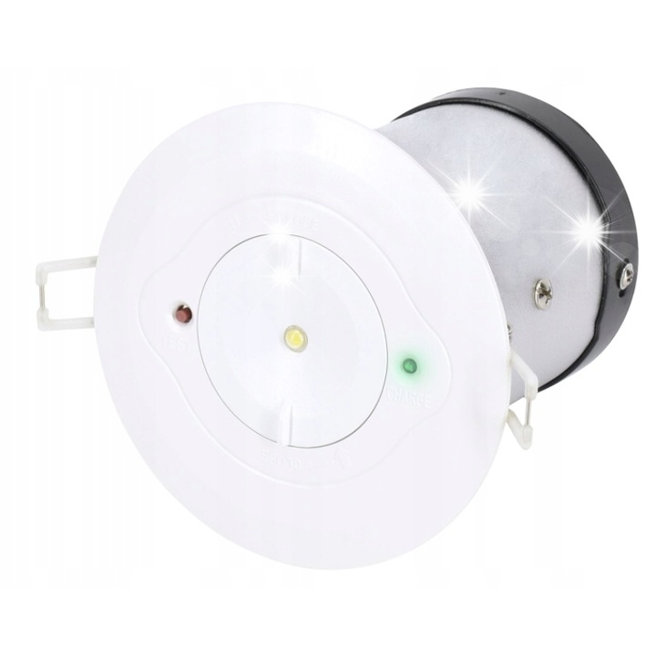 Corp de iluminat de urgenta TOLER, 3W, IP20, 110x110x110mm, 6000K, autotest