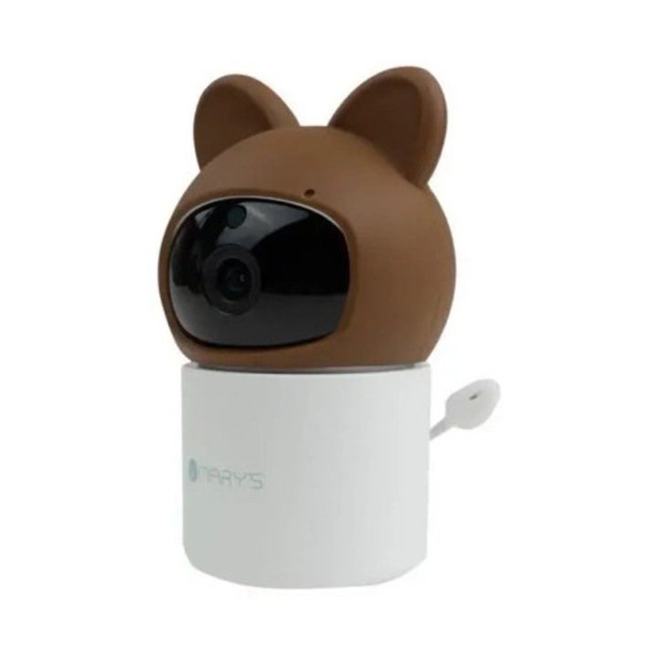 Monitor video pentru bebelusi Marys, camera rotativa, detectie miscare, vedere nocturna, culoare maro