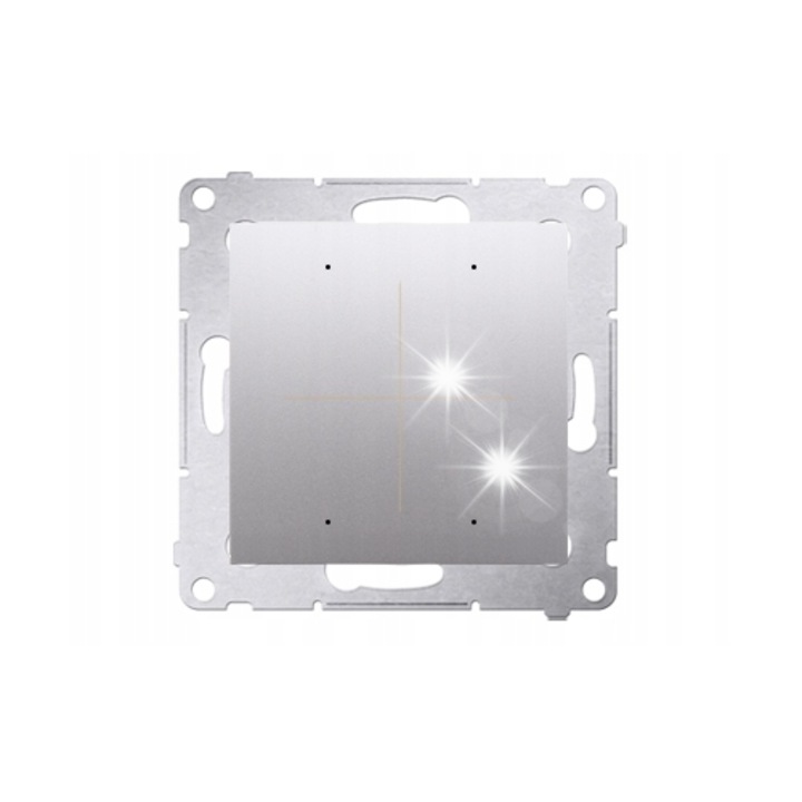 Controler WiFi Simon 54 GO, 230V, 1 buton, matt ezüst, modul DEK1W.01/43