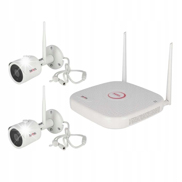 Комплект за наблюдение WI-FI ZMB-01, 2 камери 2MP (Full HD 1080p), безжична технология, IP66