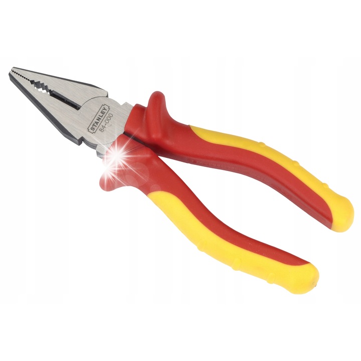 Clesti universali VDE 160mm Stanley, maner bimaterial, rezistenti la tensiune 1000V