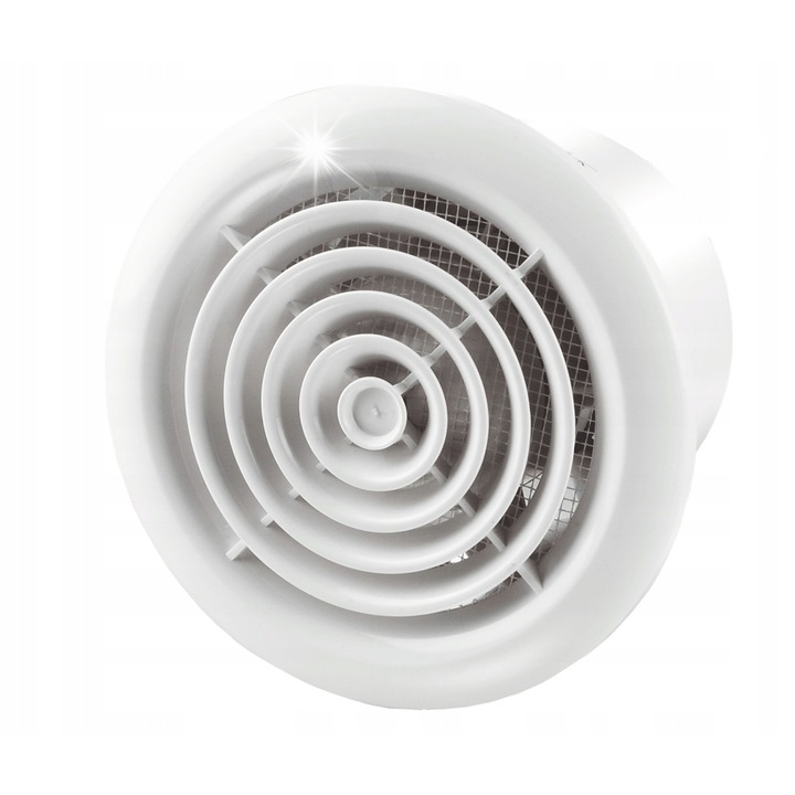 Ventilator axial, Zar, 150 mm, standard, alb, montaj pe tavan sau perete