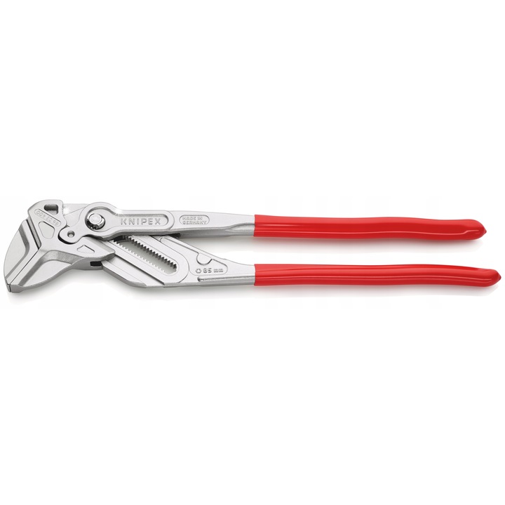 Cleste cheie, KNIPEX, 400 mm, 25 trepte de reglare, pentru piulite 85 mm, pentru tevi 3/8 inch
