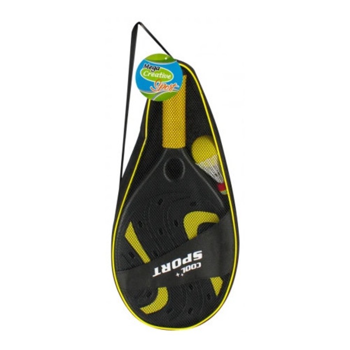 Set joc tenis de plaja, Mega Creative, 2 rachete, 1 minge, 1 flutura, 22x50x4cm