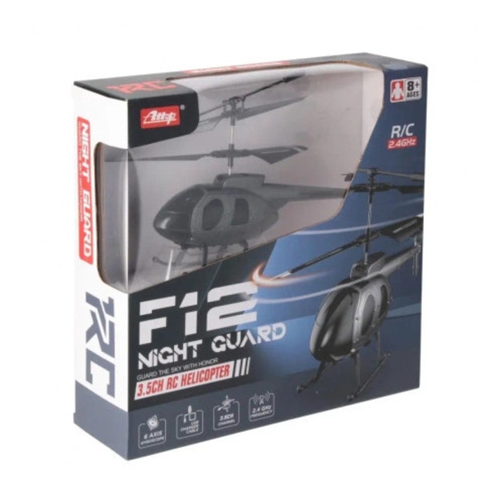 Helicopter zburator Mega Creative, cu pilot de remote, stabilizare gyroscop, 22x14x5cm, pentru copii 8+