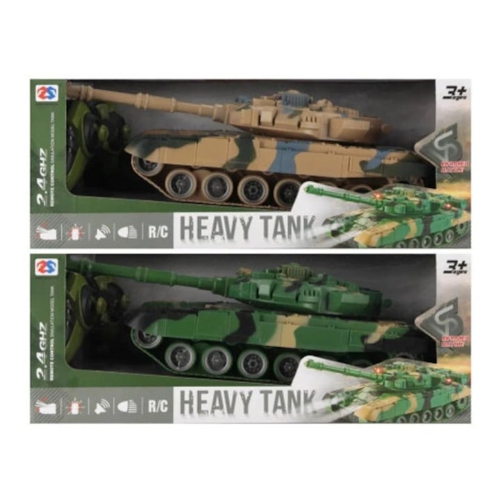 Mega Creative távirányítós tank, 41x12x15cm, vegyes színek, komplett készlet