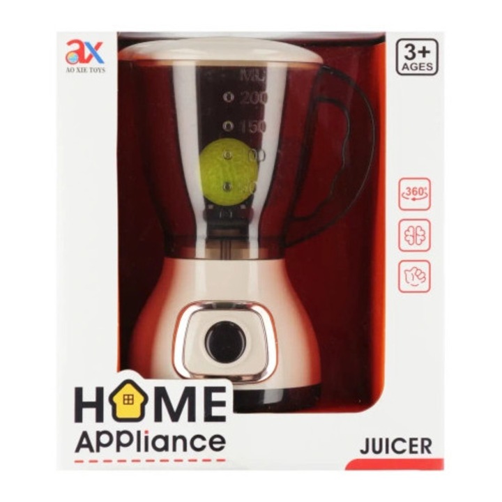 Blender pe baterii cu accesorii, Mega Creative, 2 fructe/legume, 11x15x9cm, pentru copii 3+ ani