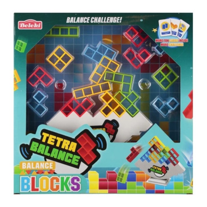 Joc de echilibru Mega Creative, 17x6x2cm, set cu piese colorate, pentru copii de la 3 ani