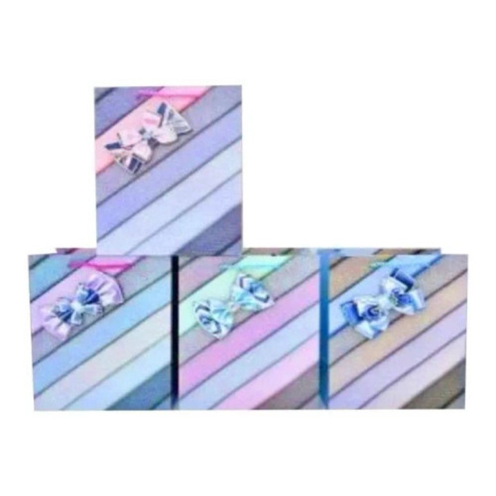 12 db 3D Prezentációs Táska Kokárdával, Merkpol, Pasztell, 30x40cm szett