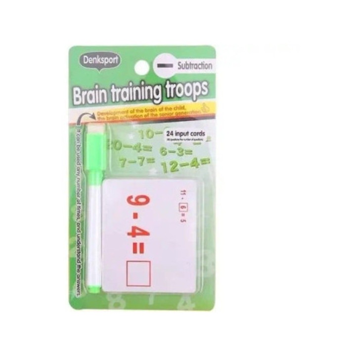 Merkpol oktató kivonás tanuló játék, 24 kártya, színes