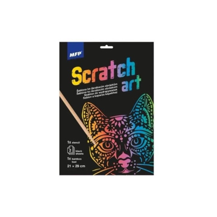 A4 borotválkozási sablon, MFP, 2 lap, többszínű