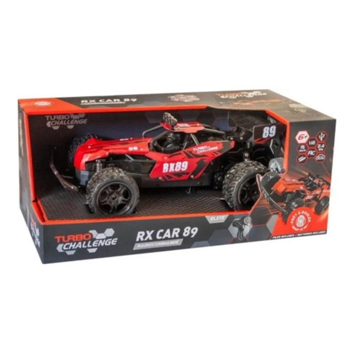 Masinuta R/C Turbo Challenge 89 1:12, 2,4 GHz, 15 km/h, multicolor, pentru copii de la 6 ani