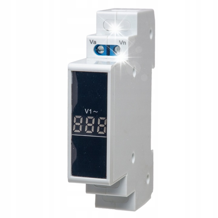 Masurator de tensiune modular 1F, Spamel SPMV/1, 80-500V, montare pe sina 35mm, LED rosu