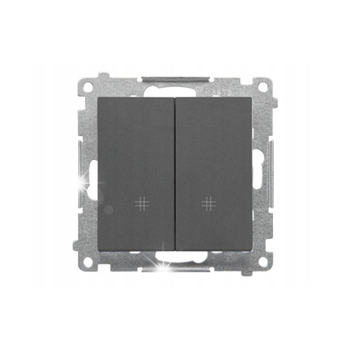 Keresztváltó kapcsoló 10 AX, 250 V, matt grafit, Simon 55