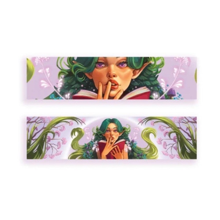 Semn de carte din carton - Fae, metalic-silver, 50x200mm