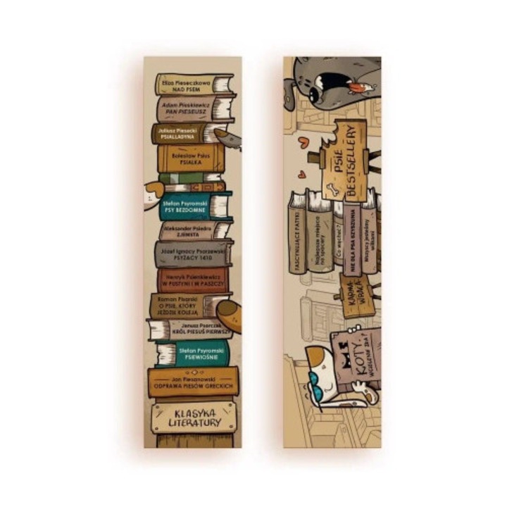 Marca de carte din carton - Psie bestsellery, Molom, metalic-silver, 50x200mm