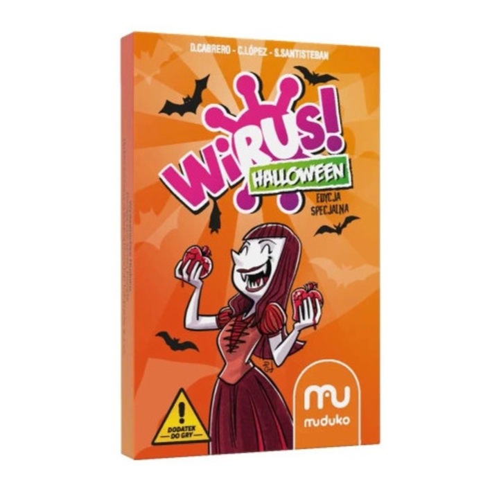 Wirus Halloween - joc de societate, MUDUKO, set cu noi carti, tematica de groaza