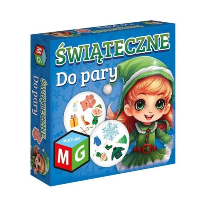 Társasjáték, Multigra, Karácsonyi páros, 31 kártya, ünnepi téma