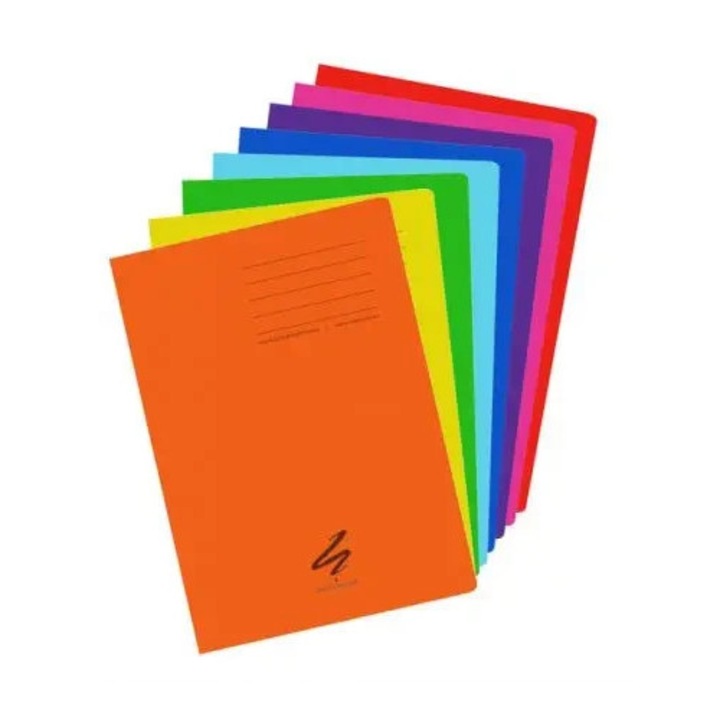 Caiet A5 Narcissus, 16 foi, polipropilen, set 12 bucati, mix culori