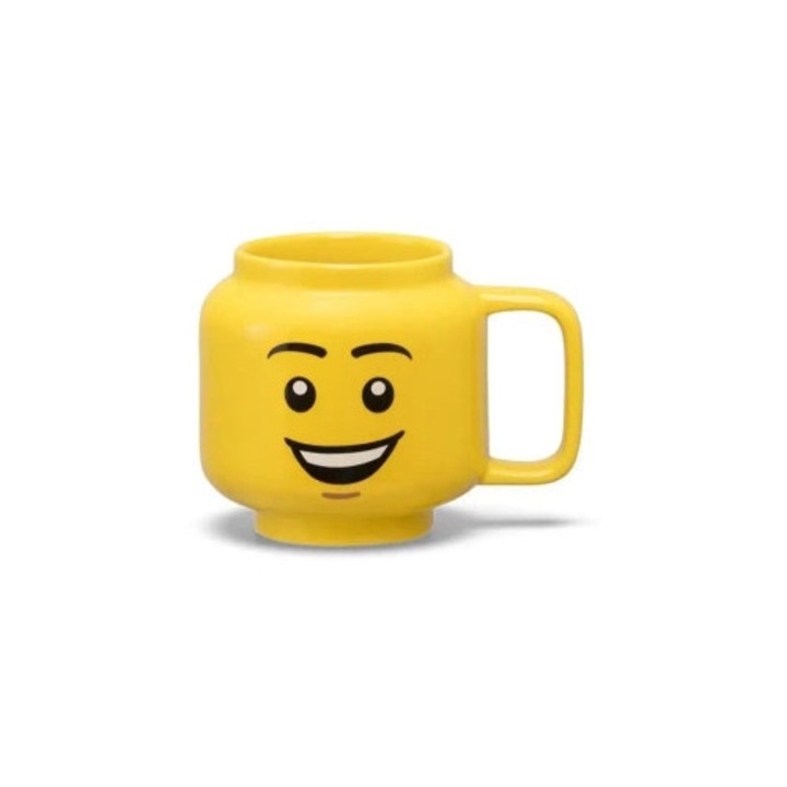 LEGO típusú kerámia bögre, Iconic Happy Boy, 255ml, NHG