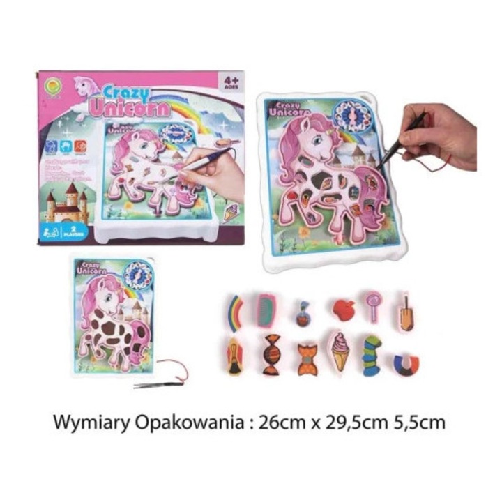 Joc educativ magnetic, Norimpex, unicorn, coordonare, 30x30cm