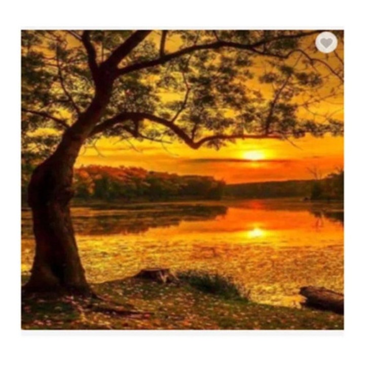 Mozaic cu Diamante, Norimpex, apus peste mocare, 40x30cm