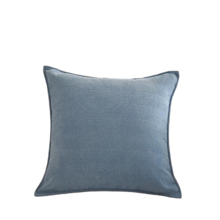 Калъфка за възглавница от шенил с шарка рибена кост, 50x50см