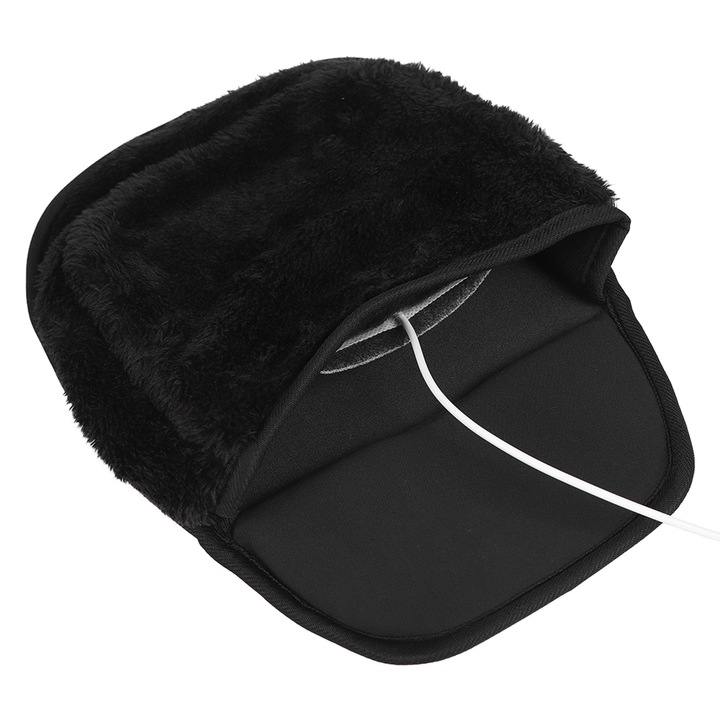 Podkladka incalzita pentru mouse, 29x22cm, USB, material din plus, design ergonomic