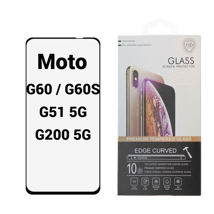 Folie Protectie Ecran 10D pentru Motorola Moto G60 / G60S / G51 5G / G200 5G
