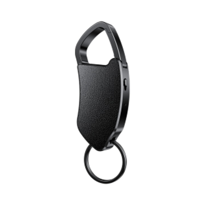 Шпионски диктофон, интегриран в ключодържател, SDLOGAL, 32GB, HD запис, гласова активация, един бутон, OTG свързаност, компактен и преносим, включени слушалки, черен
