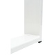 Комплект 2 крака за маса, Широк профил, Прахово боядисване (в електростатично поле), Бял 42x60x8 см