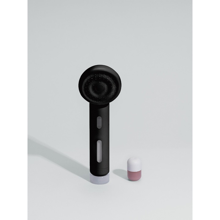 Cap de dus cu filtru si capsule de vitamine SHIFT, Trial Kit, multiple niveluri de filtrare, infuzie de vitamine si nutrienti, functie anti-calcar, anti-mucegai, anti-bacterian, Negru, 87 mm