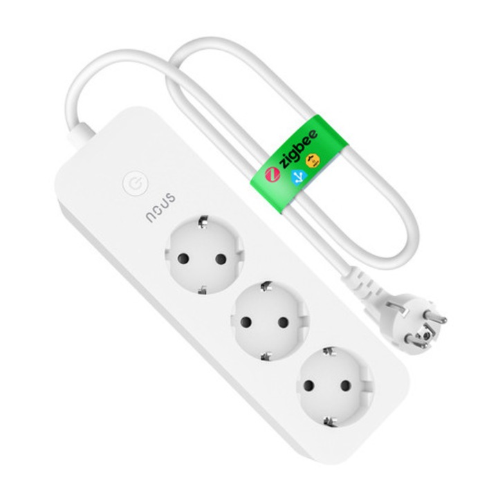 Nous A11Z intelligens elosztó, ZigBee 3.0, fogyasztásfigyelés, Alexa/Google Assistant kompatibilis