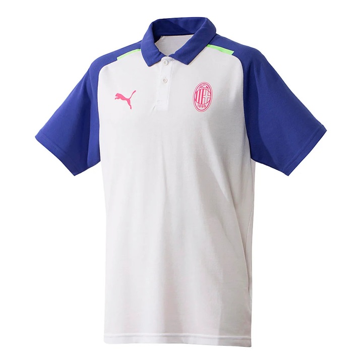 Tricou Sport Polo Barbati Puma AC Milan Alb, Alb