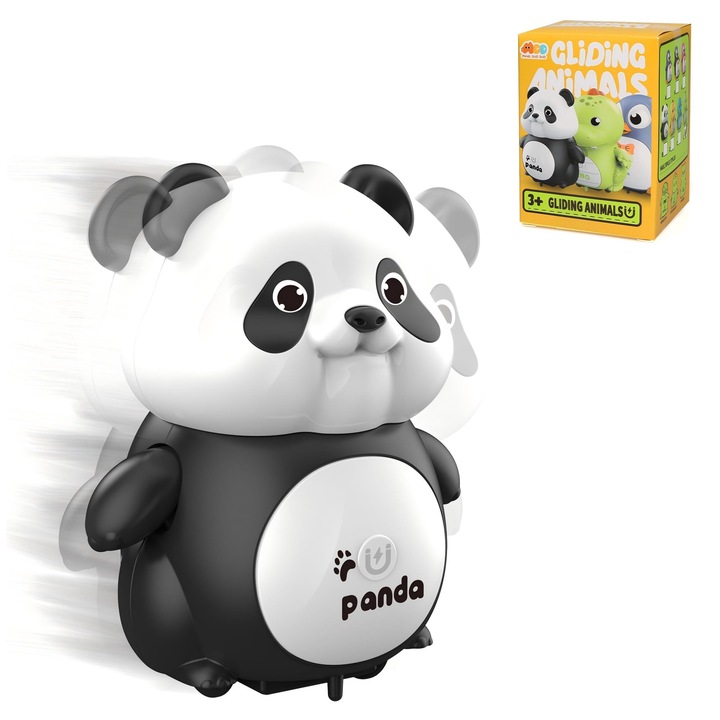 Интерактивна играчка Voccim, Музикална панда, многоцветна, 7x10x7 см, за развитие на двигателните умения, 3 години+