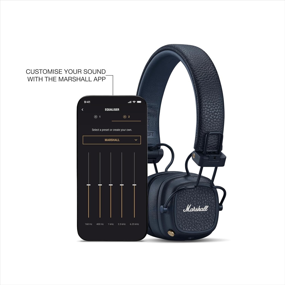 Casti on-ear wireless Marshall, Major V, autonomie 100 ore