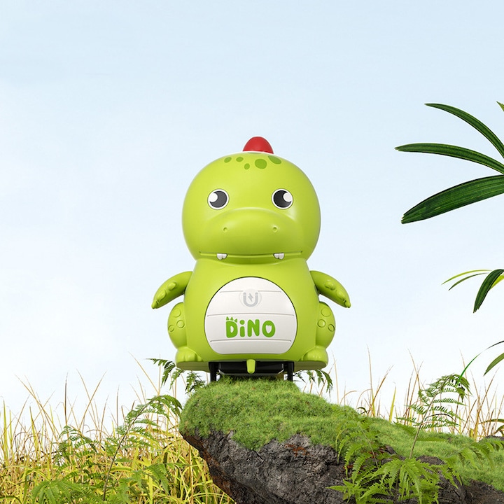 Interaktív játék, lausomile, elektromos dinoszaurusz zenével, sokszínű, 7x10x7cm, 3 év feletti gyermekeknek