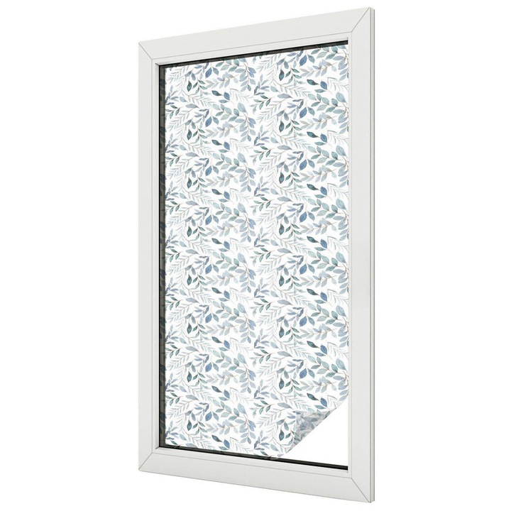 Folie geam vitraliu, Tulup, Acuarela lasa armonie si delicatete, Protectie Solara si Intimitate, 50x100 cm, Ideal Pentru Decor Interior, 010450850010000276202