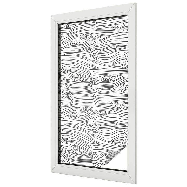 Folie Decorativa, Tulup, Simplitatea moderna a lemnului, Ideal Pentru Ferestre si Geamuri Interioare, 50x100 cm, Ideal Pentru Decor Interior, 010450850010000012132