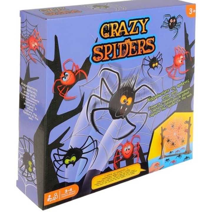 Társasjáték "Kapd el a pókokat", unisex, mérete 26.5x5x26.5cm